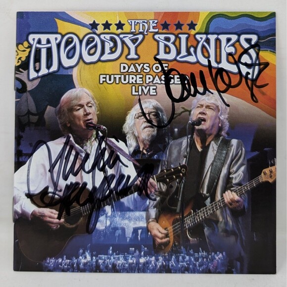 The Moody Blues Signed CD Justin Hayward John Lodge Days of Future Passed Live